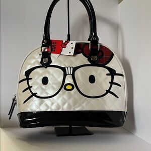 Hello Kitty Black and White Quilted Shoulder Bag
